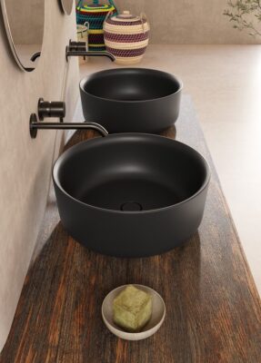 Кръгла мивка за баня GSG HIT! – бял гланц, 42 см - GSG Ceramic Design -  AVE Ceramica