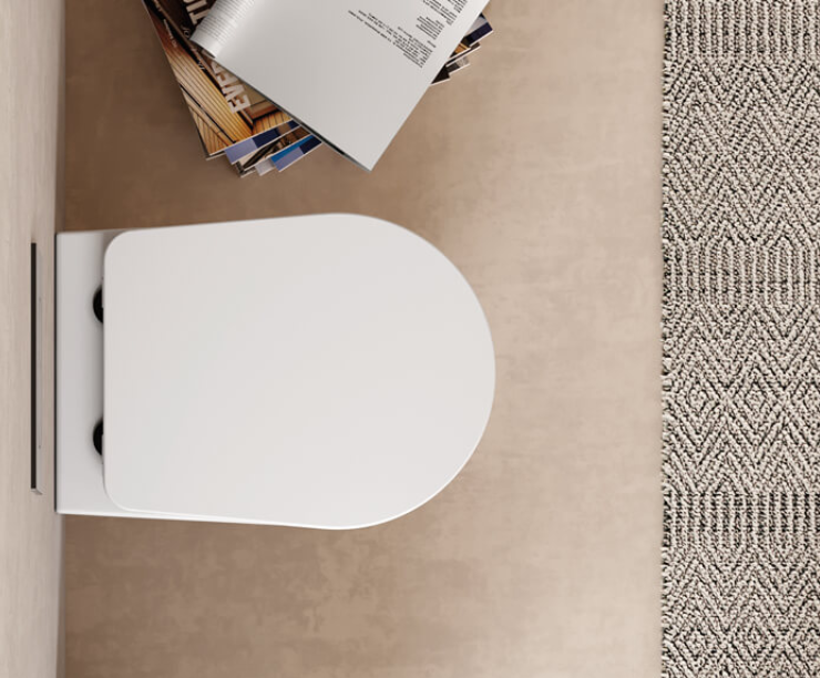 Окачена тоалетна чиния GSG HIT! – бял мат, с функция SmartClean - AVE Ceramica