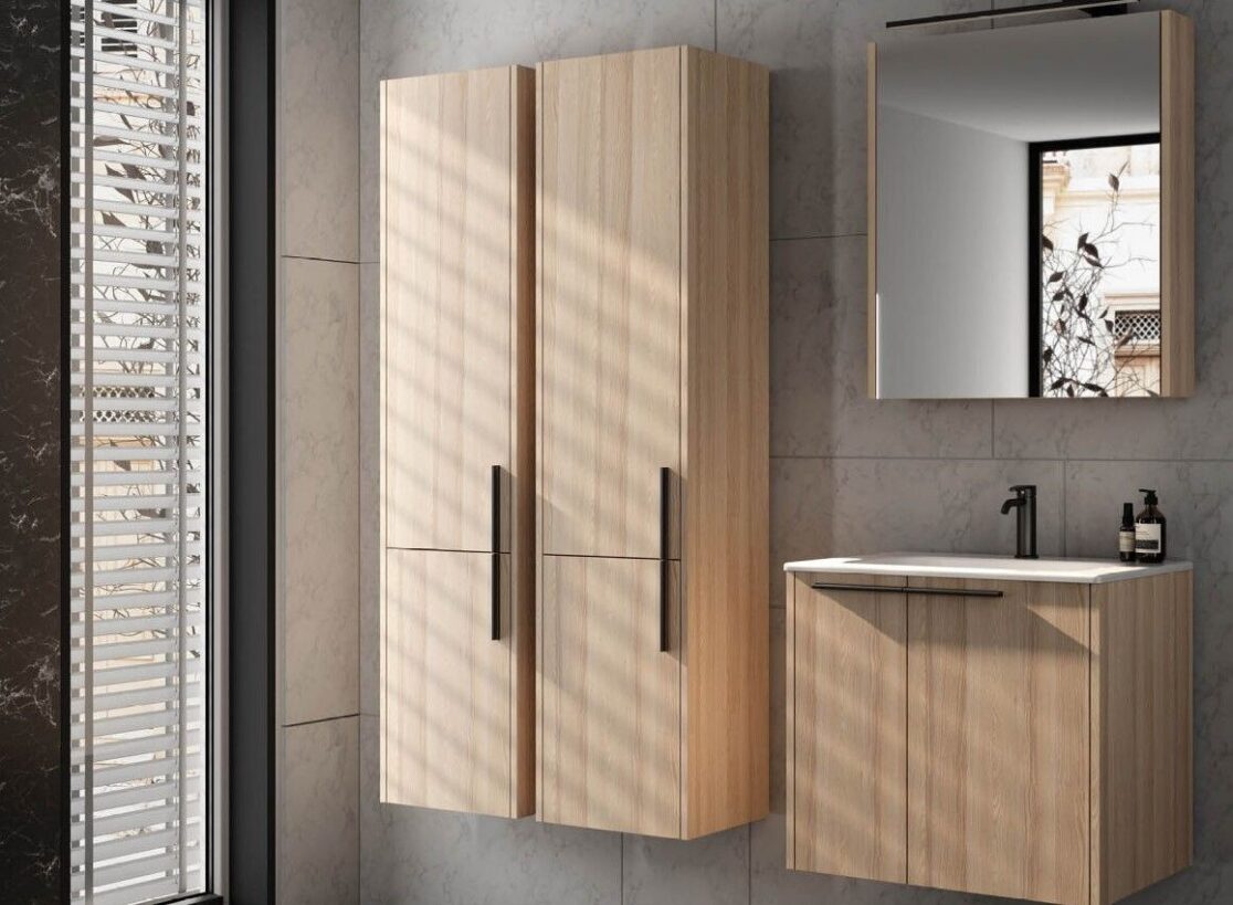 Шкаф колона за баня Bella B 1572/370 - AVE Ceramica