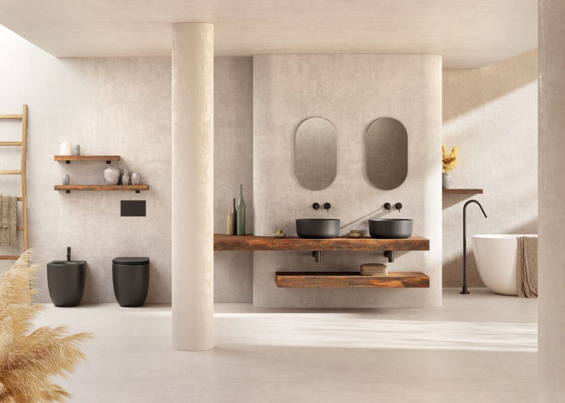 Кръгла мивка за баня GSG HIT! – бял гланц, 42 см - AVE Ceramica