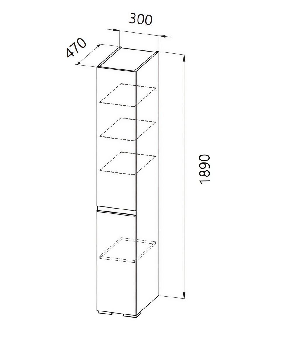Шкаф колона Harmony стояща - AVE Ceramica