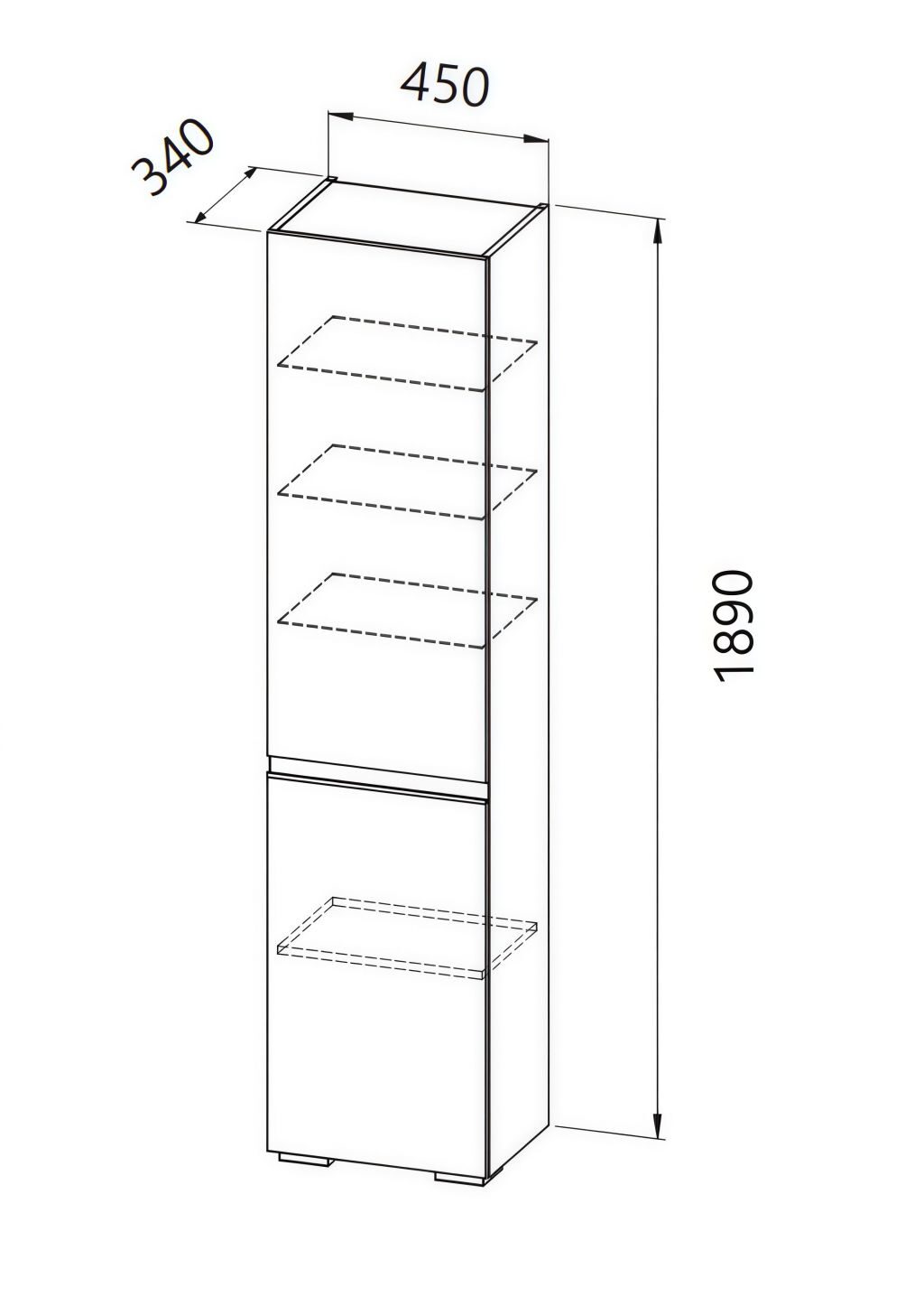 Шкаф колона Harmony стояща - AVE Ceramica