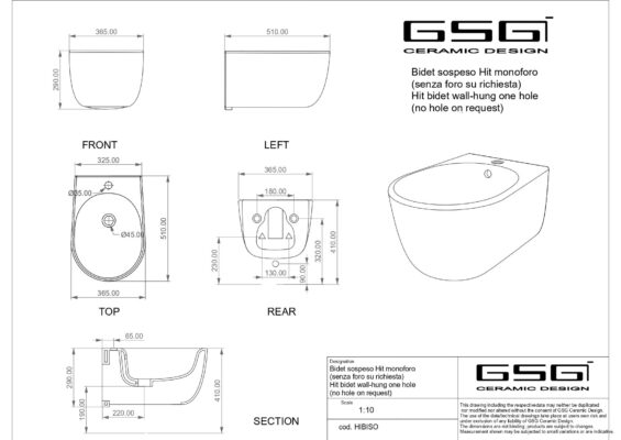 Окачено биде GSG HIT! – черен мат - GSG Ceramic Design -  AVE Ceramica