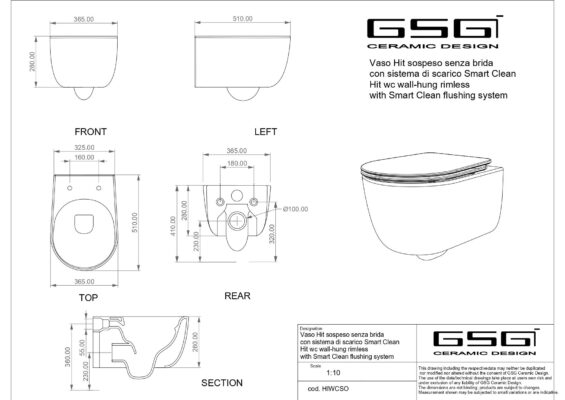 Окачена тоалетна чиния GSG HIT! – бял мат, с функция SmartClean - GSG Ceramic Design -  AVE Ceramica