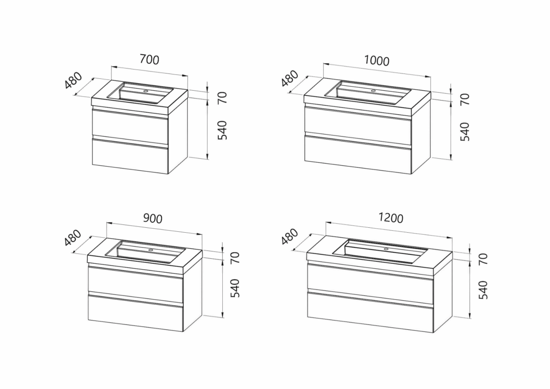 Шкаф за баня Harmony OUHW окачен - AVE Ceramica