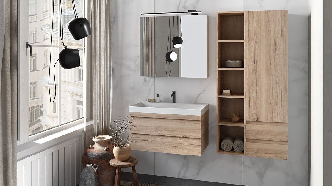 Горен шкаф за баня Naomi TON 90 - AVE Ceramica