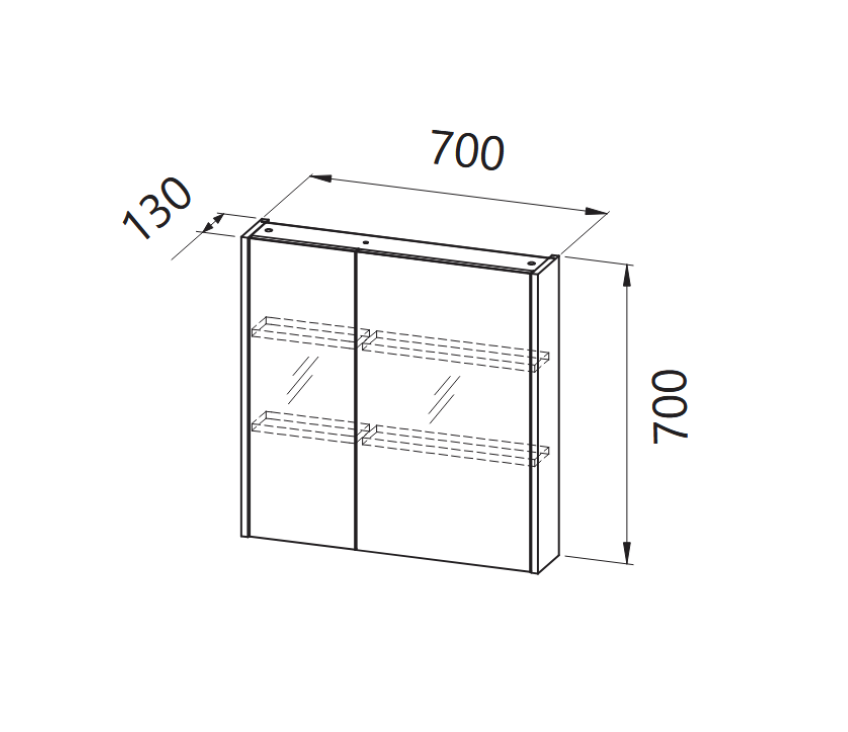 Горен шкаф за баня Bella – 60, 70, 80 - AVE Ceramica