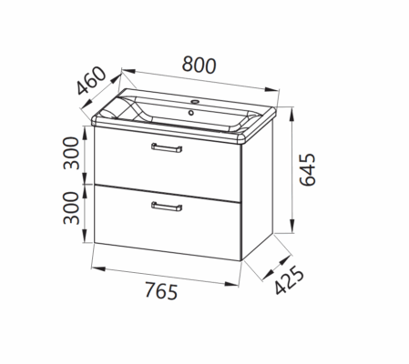 Шкаф за баня Evelin OUE II/2 – 55, 65, 80 - Shop -  AVE Ceramica
