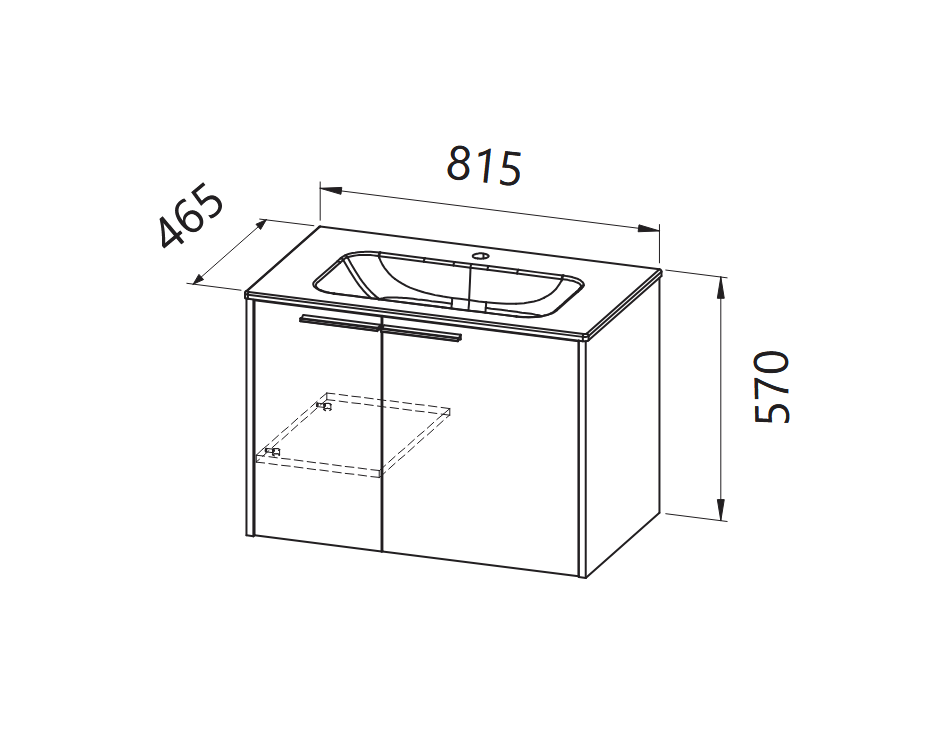 Шкаф за баня Bella – 60, 70, 80 - AVE Ceramica
