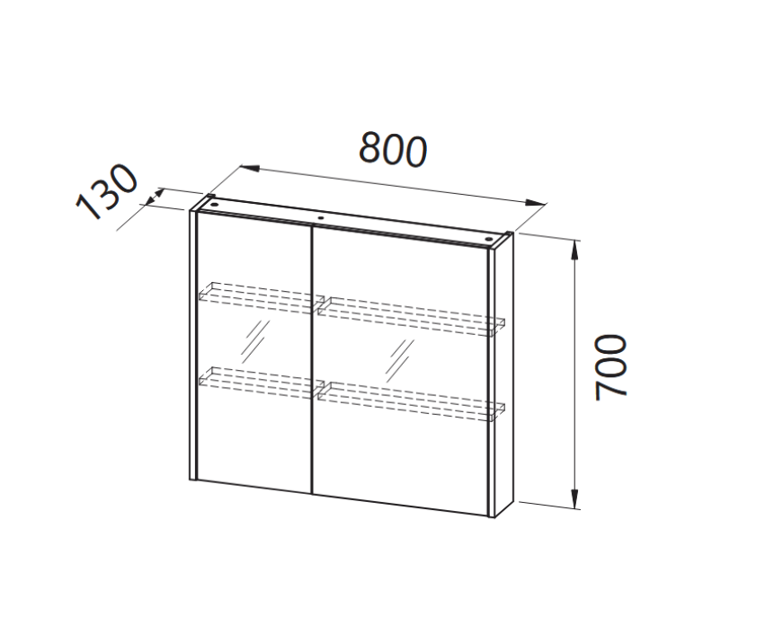 Горен шкаф за баня Bella – 60, 70, 80 - AVE Ceramica