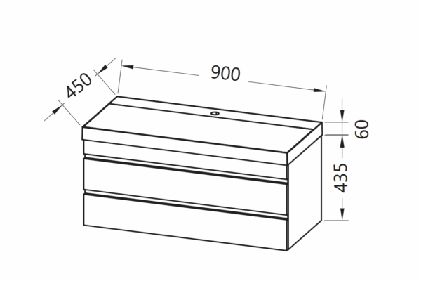 Шкаф за баня Naomi OUN 90 - Shop -  AVE Ceramica