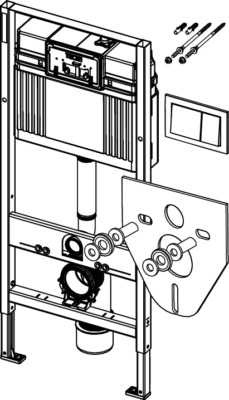 Промо! Комплект тоалетна чиния GSG HIT! бял гланц + структура за вграждане TECEbase + бутон TECEbase в хром - Shop -  AVE Ceramica