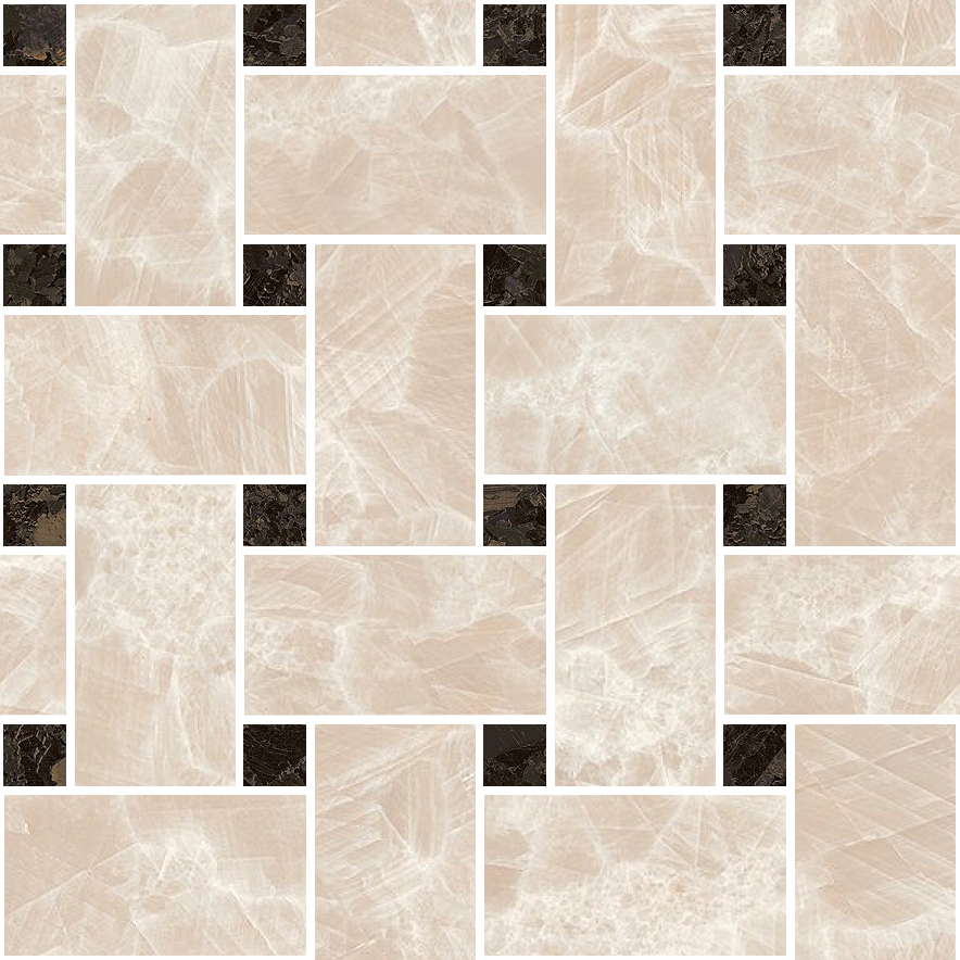 Гранитогрес Meteorite Mosaico Intreccio Miele/Moka Lap 30×30 - AVE Ceramica