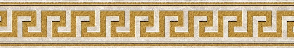 Гранитогрес Meteorite Fascia Greca Bianco/Oro Lap 9.8×60 - AVE Ceramica