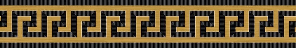 Гранитогрес Meteorite Fascia Greca Nero/Oro Nat 9.8×60 - AVE Ceramica