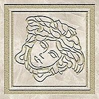 Гранитогрес Meteorite Tozzetto Medusa Bianco/Oro Lap 9.8×9.8 - AVE Ceramica