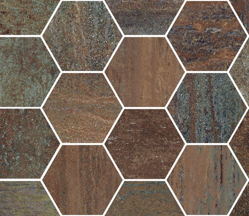 Гранитогрес Mosaico Dripart Maxi Class Bronze 30х34,5 - AVE Ceramica
