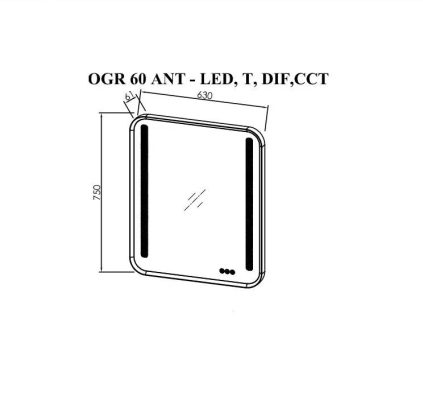 Огледало за баня Ramona OGR 60 LED - Огледала за баня -  AVE Ceramica