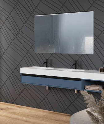 Огледало Quadrum с LED лампа + амбиентно осветление и сензорен ключ - Shop -  AVE Ceramica