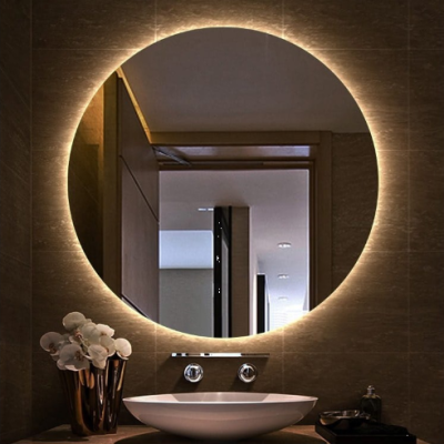 Огледала за баня - Кръгло огледало за баня с вградено Led осветление Artic - AVE Ceramica