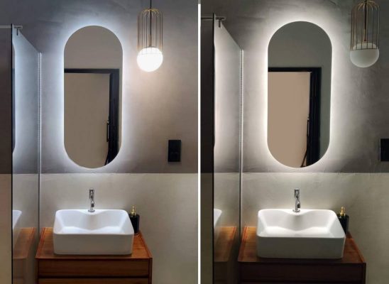 Овално огледало с LED осветление Sense 60х120 - Огледала за баня -  AVE Ceramica