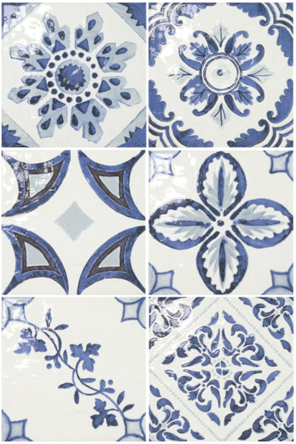 Фаянс polveri vietresi decoro forio 225х225 - AVE Ceramica