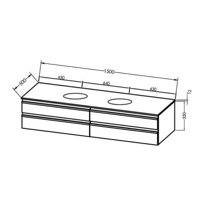 Шкаф за баня Aleхis OA 150 - Shop -  AVE Ceramica