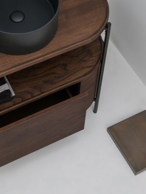 Shop - Шкаф за баня с рамка от неръждаема стомана Mate 100 - AVE Ceramica