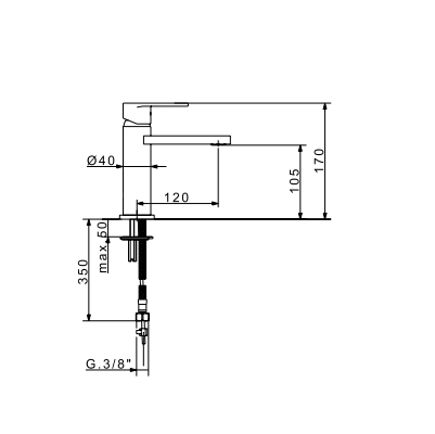 Смесител за мивка Ice Fleхdoccia 43103 - Flexdoccia -  AVE Ceramica