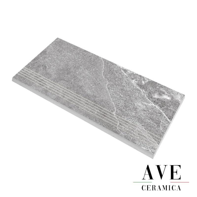 Стъпало от гранитогрес Kalakito Eco Steps grey 30х60 - AVE Ceramica