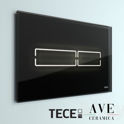 Структура за вграждане с активатор TECE LUх mini Black glass - Структури за тоалетни -  AVE Ceramica