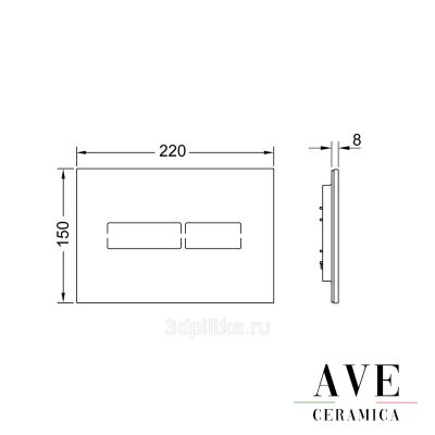 Структура за вграждане с активатор TECE LUх mini Black glass - Структури за тоалетни -  AVE Ceramica