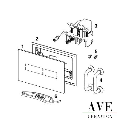 Структура за вграждане с активатор TECE LUх mini White glass - Структури за тоалетни -  AVE Ceramica