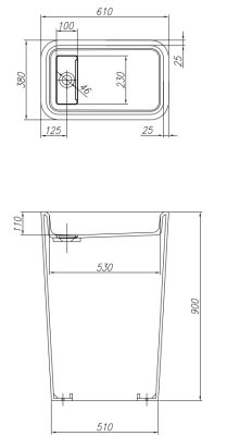 Свободностояща мивка Ramona 61х38х90 - Мивки за баня -  AVE Ceramica
