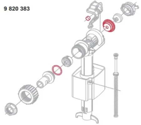Комплект гумени уплътнения за пълнещ механизъм F10 - Shop -  AVE Ceramica