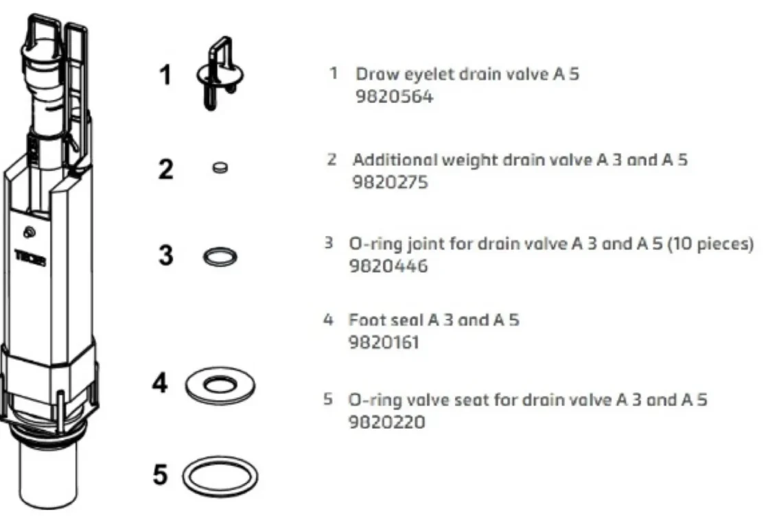 Изпускащ клапан А5 - AVE Ceramica