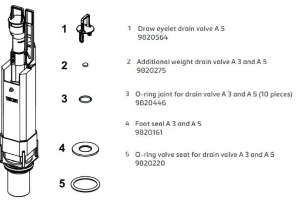 Изпускащ клапан А5 - Shop -  AVE Ceramica