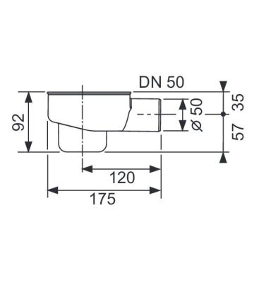 Сифон TECEdrainline “standard”, страничен сифон DN 50 - Сифони за баня -  AVE Ceramica