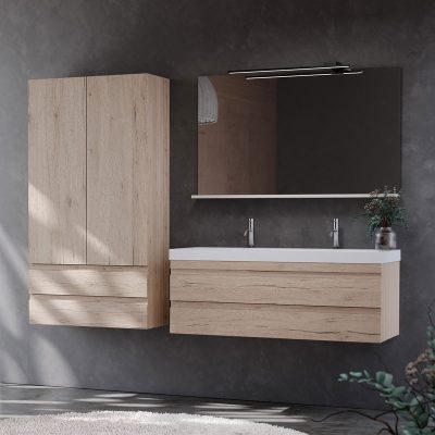 Вертикален двоен шкаф за баня Naomi N 1501/790 - Шкаф колони за баня -  AVE Ceramica
