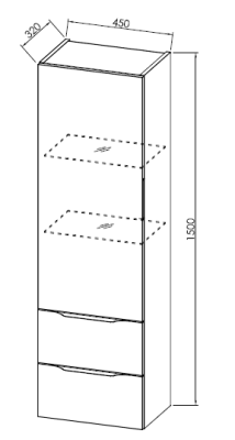 Шкаф колона Tara T 1501 - Шкаф колони за баня -  AVE Ceramica